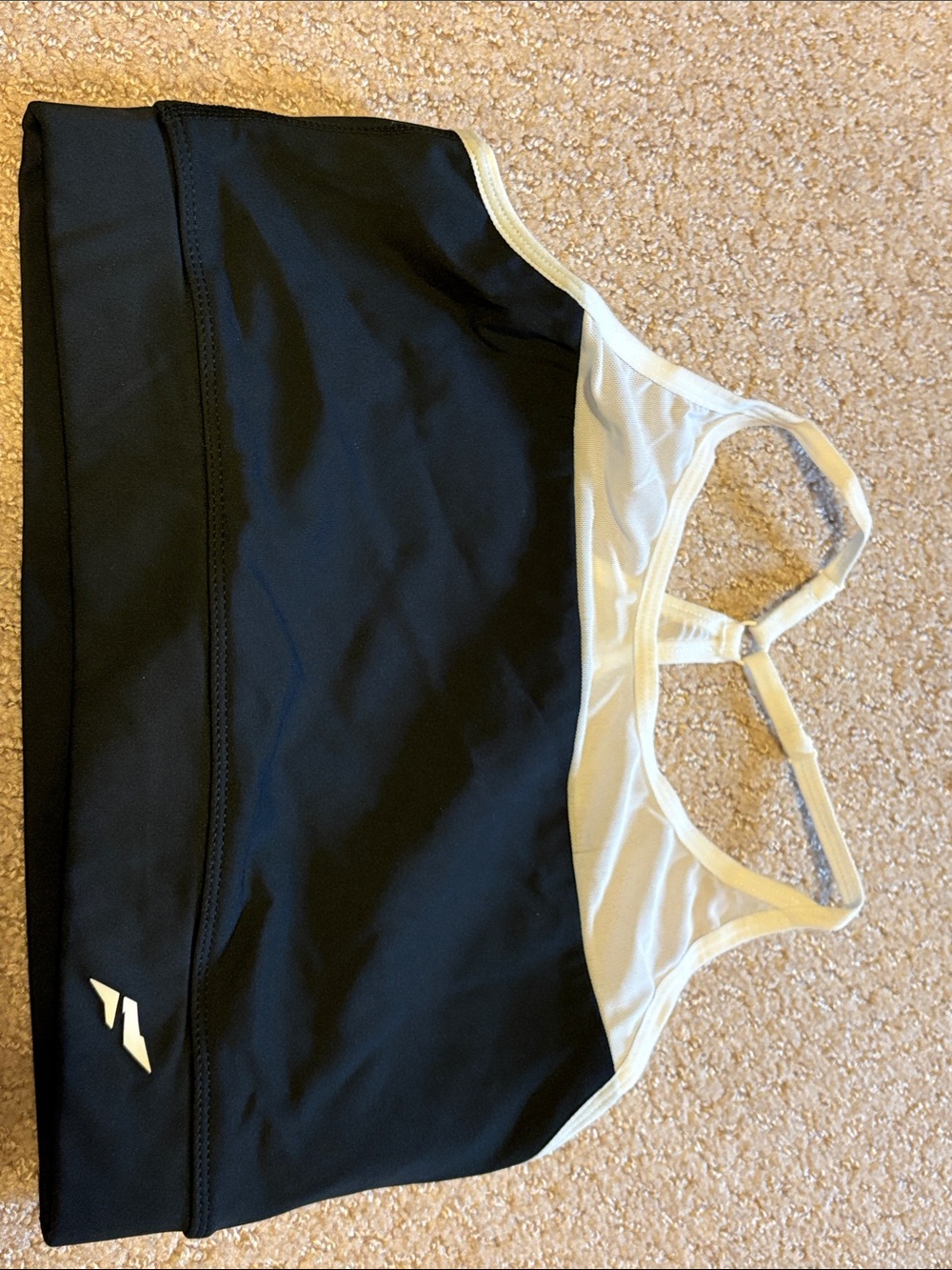 flag nor fail Black and White Sports Bralette
